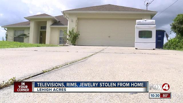 TVs, rims, jewelry stolen from Lehigh Acres home