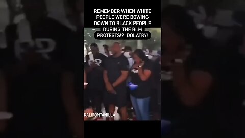 White people bowing down to black people!