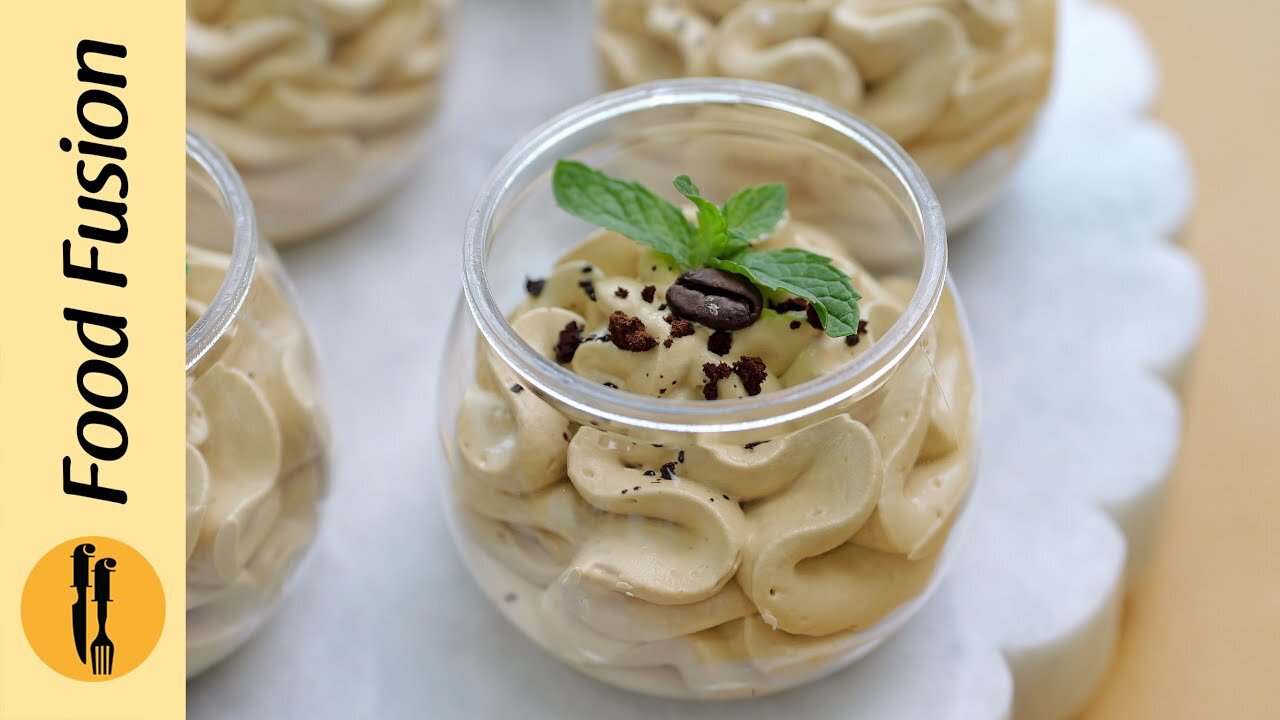 Coffee Mousse Cups recipe by Food Fussion.