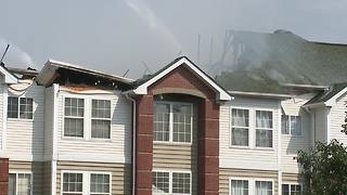 Firefighters respond to massive fire at apartment complex in Olmsted Falls.