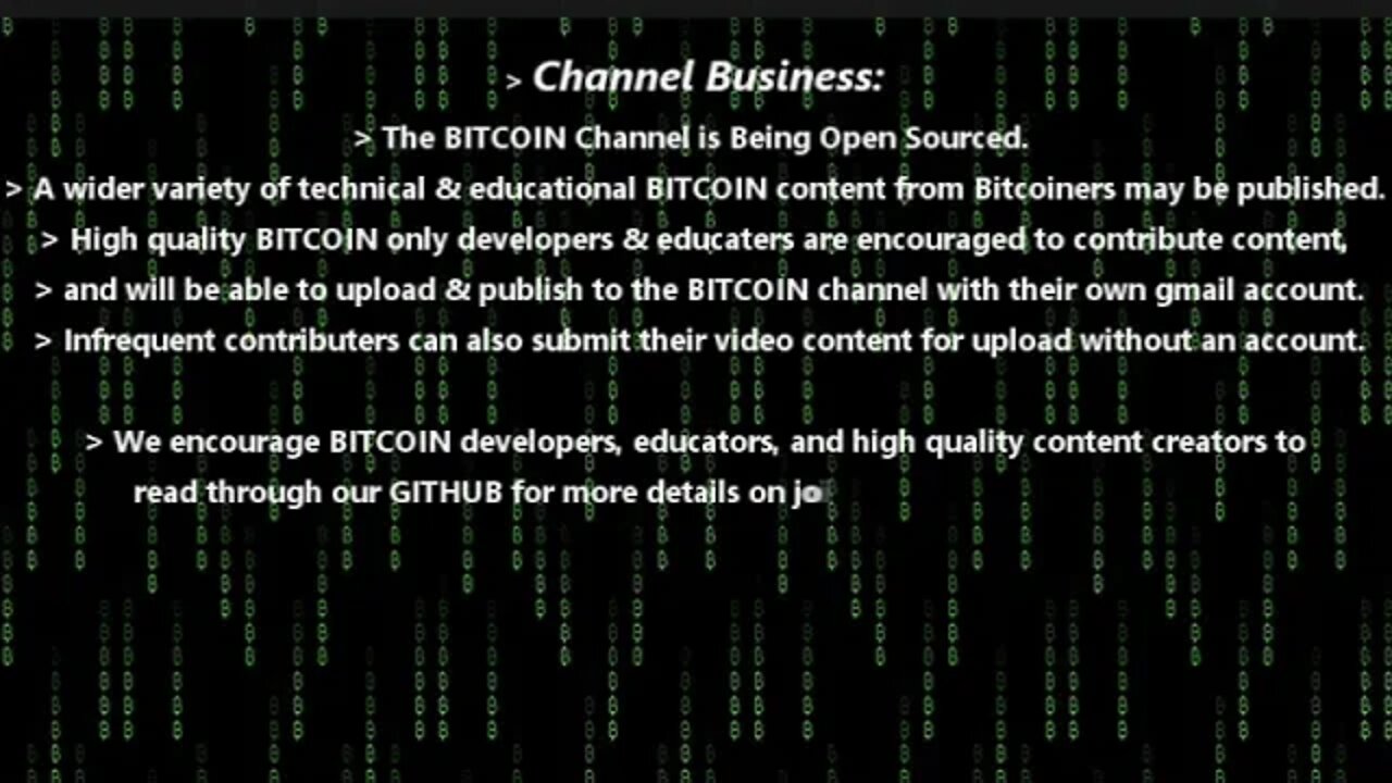 BITCOIN Channel Update | Open Sourcing The Channel to Bitcoiners | @BITCOIN