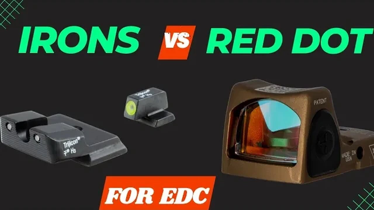 Iron Sights vs Red Dot for EDC [20 Yard Practice at the Range]