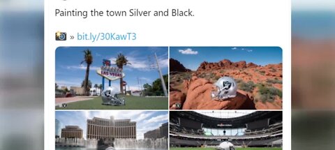 Vegas Raiders helmet goes on tour of Las Vegas