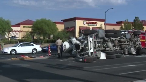 Cement truck rollover closes Craig, Jones intersection