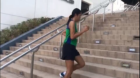 GOOD AEROBIC PERFORMANCE WITH PHILIPPINE EVA ON STAIRS TRAINING-MANILA-PHILIPPINES