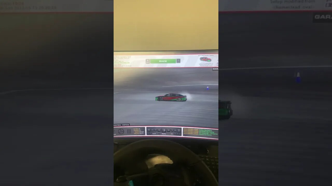 Sheesh what a violent hit next gen cup car iracing