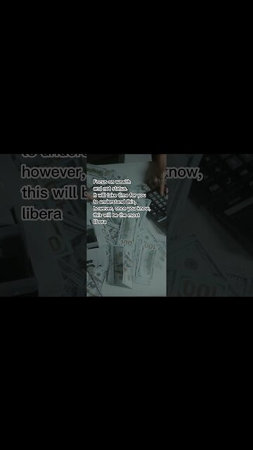 Focus on wealth and not status It will take time for you to understand...