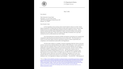 Biden's DOJ Letter Threatens Canvassing.