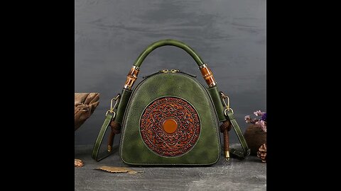 Retro Elegance Leather Artisan Chic Shoulder Bag