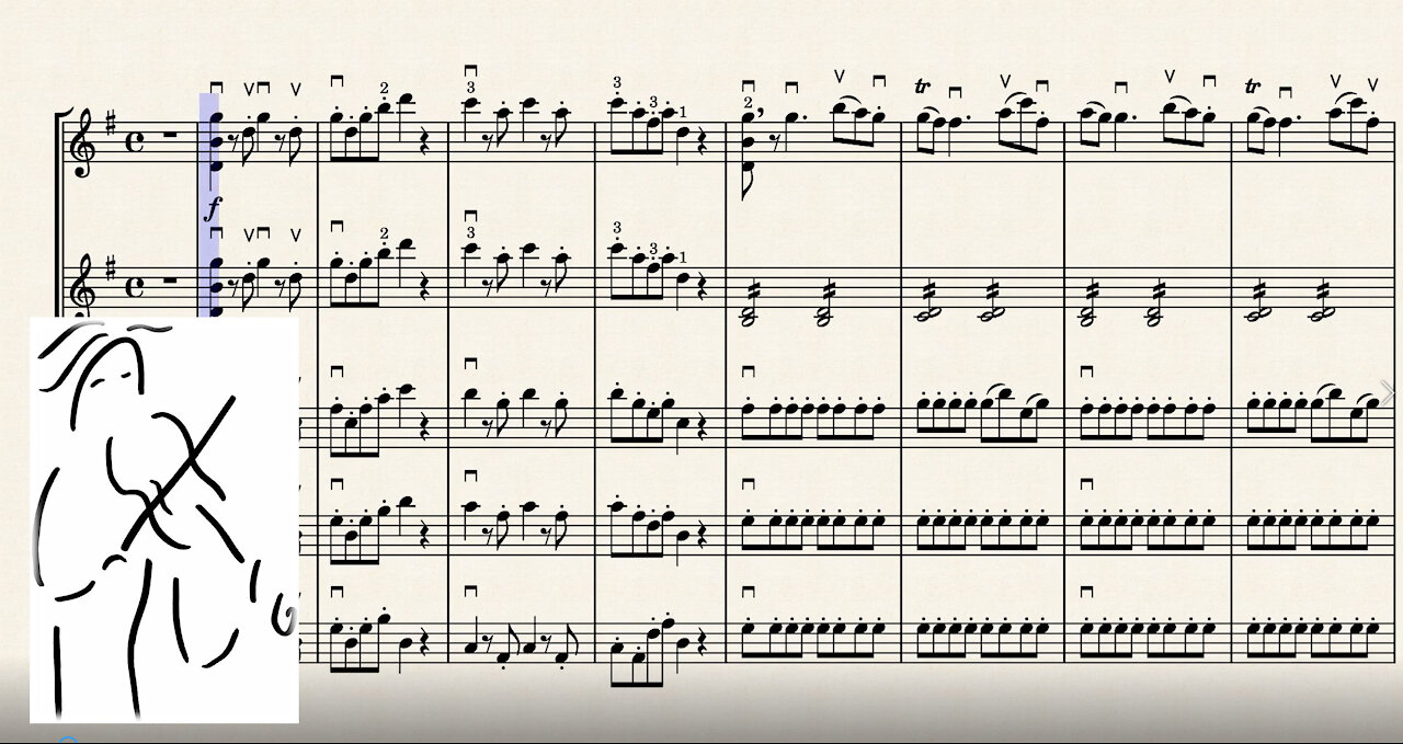 Eine Kleine Nachtmusik. Music Score for Orchestra. Play Along.