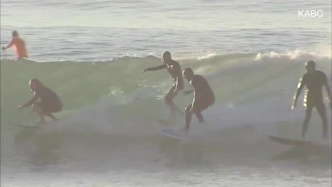 Tropical Storm Rosa brings big surf