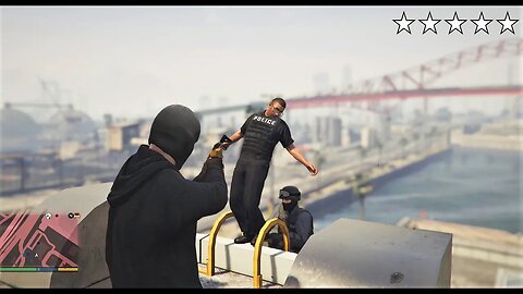 GTA 5 - TREVOR’S FIVE STAR COP BATTLE AT JETSAM TERMINAL