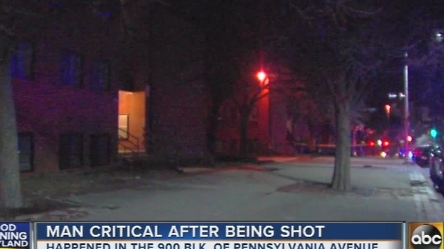 Man critical after being shot on Pennsylvania Avenue