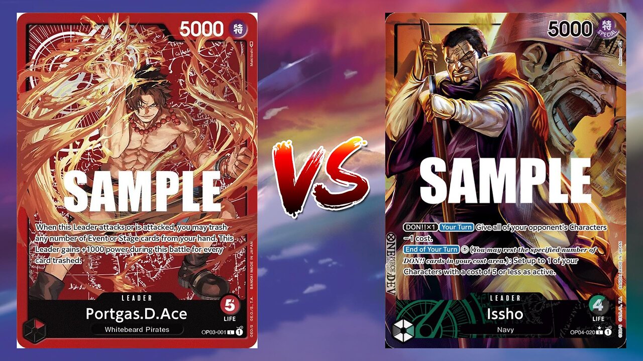 One Piece TCG Fire Fist Ace VS Issho!!