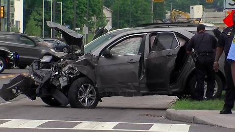 49-year-old woman dies in downtown Cleveland crash