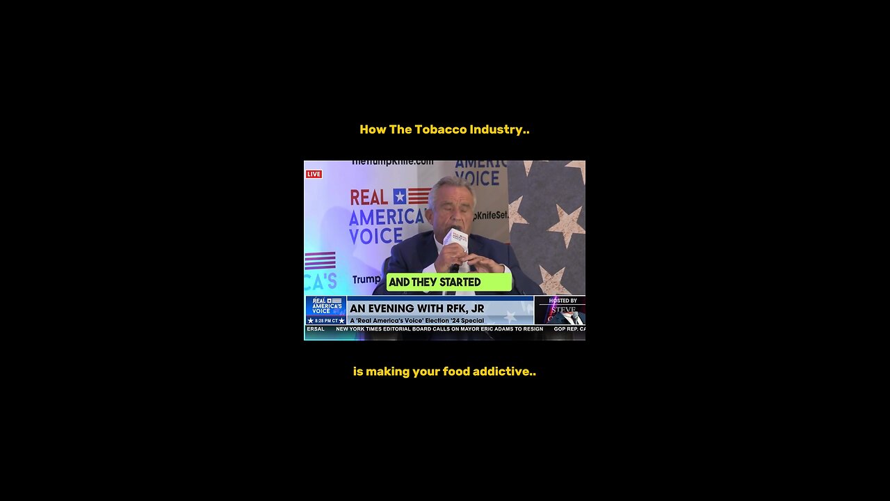 Robert Kennedy explains how the tobacco industry has taken over our food supply..