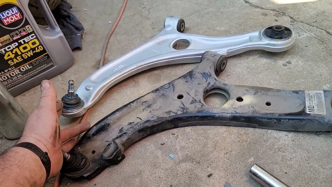 2016 Hyundai Veloster DCT Turbo day 19 installing I40 lower control arms installed on a Veloster