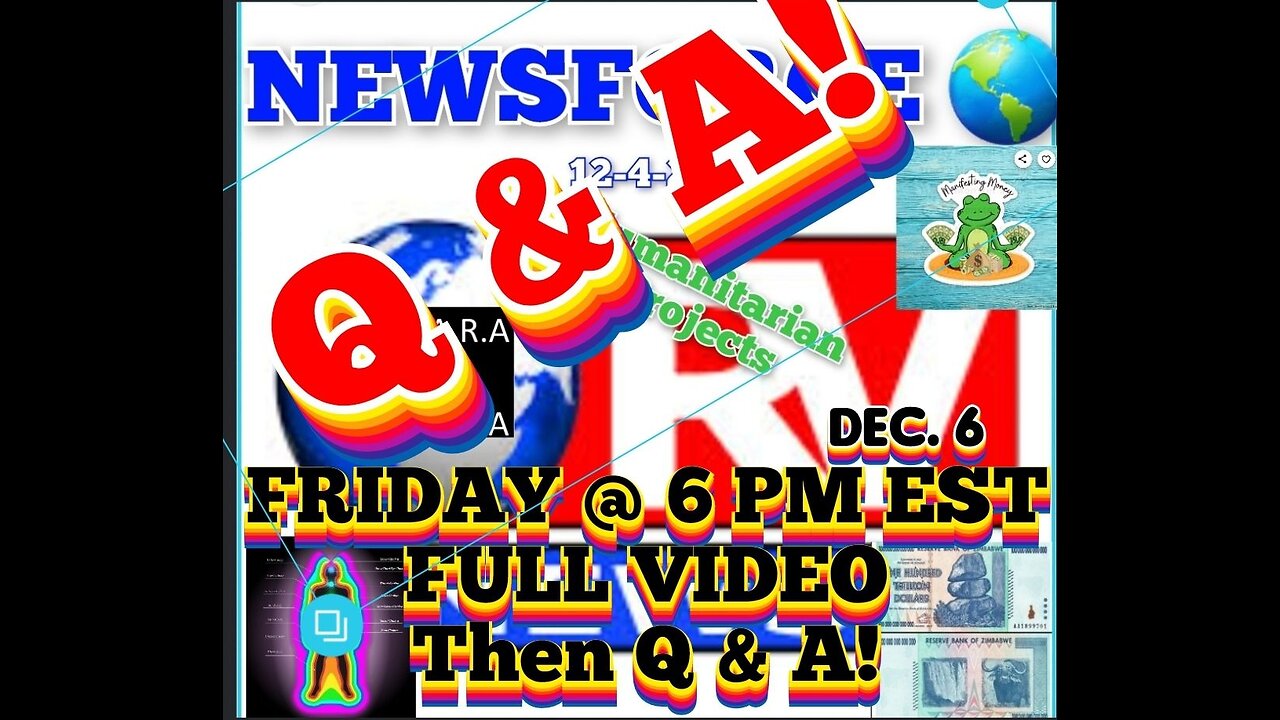 🚨 link for Q & A in re if the RV & Gesara! 6 pm EST Friday https://t.me/NEWSFORCE?livestream