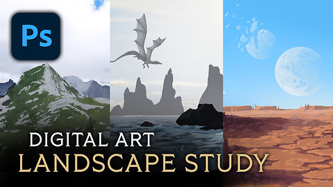 3 Landscape Studies | Digital Art Process/Timelapse | Concept Art