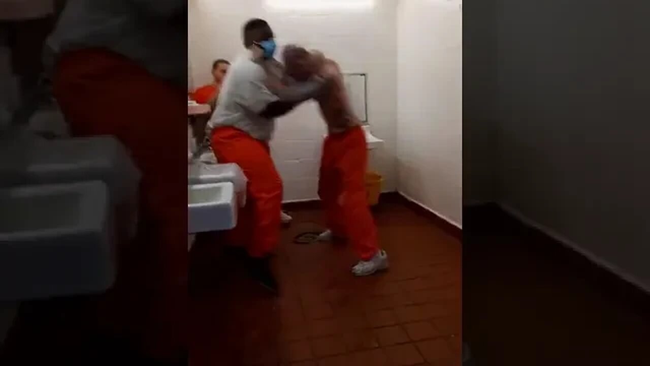 Prison Fight Ends In Knockout #shorts