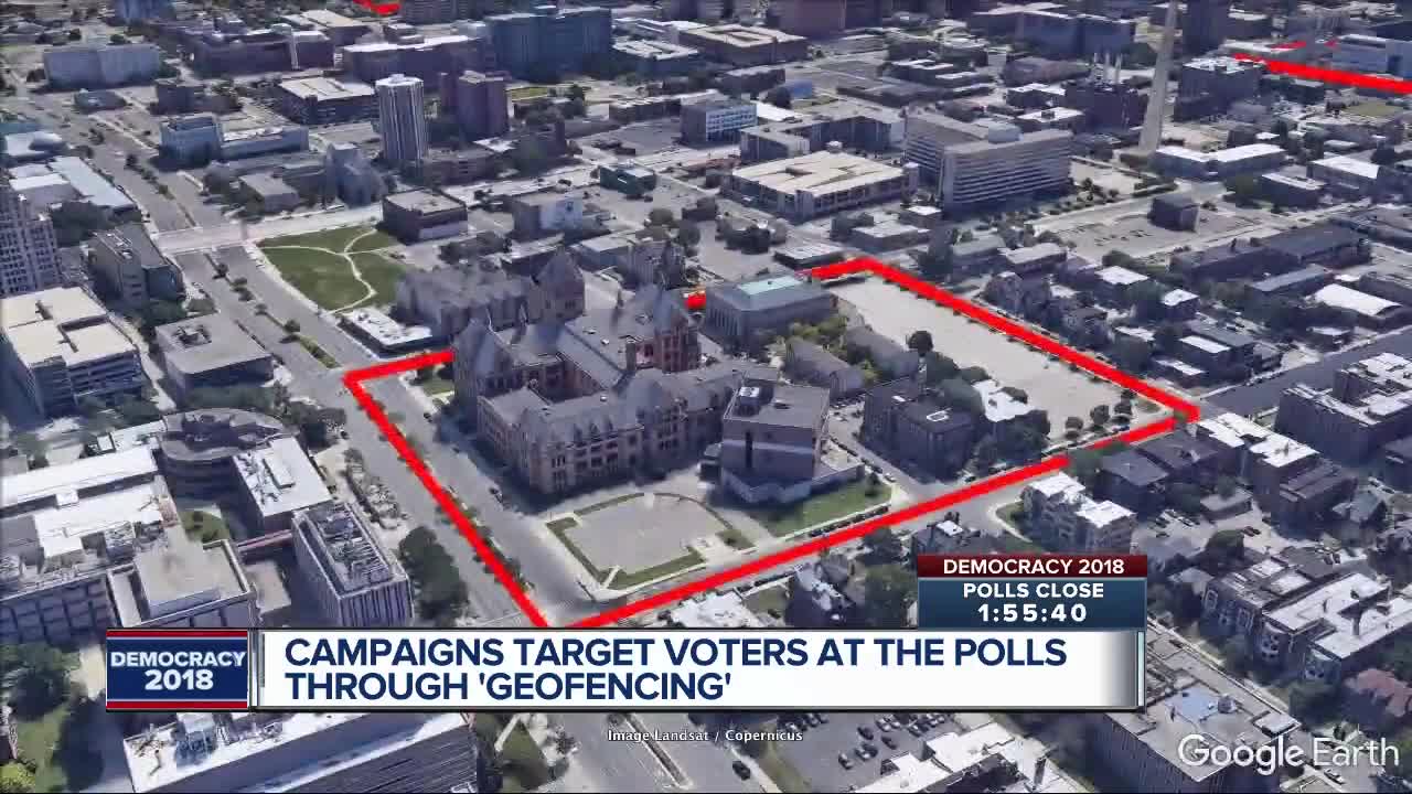 Campaigns target voters at the polls through geofencing