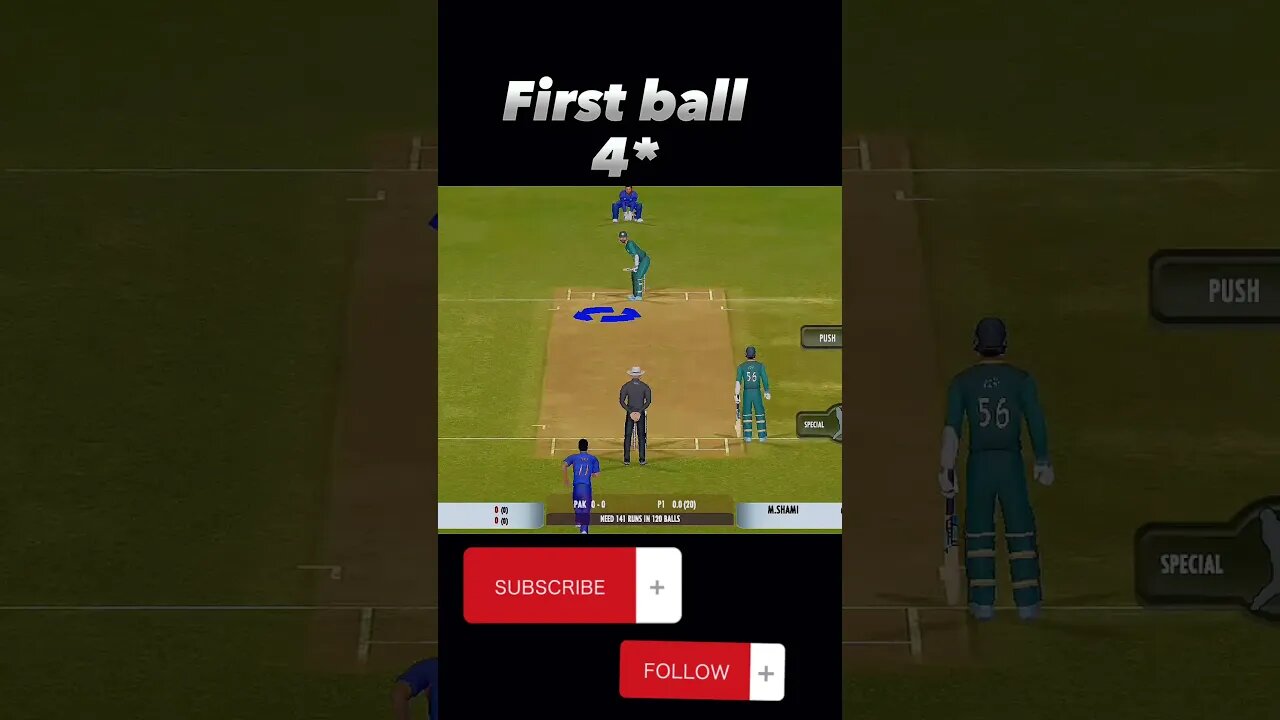 first ball 4 🥰 #games #gamingvideos #cricketgame #realcricket #ipl #ytshort #cricket #gaming #short