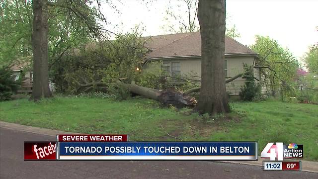 Tornado possibly touched down in Belton