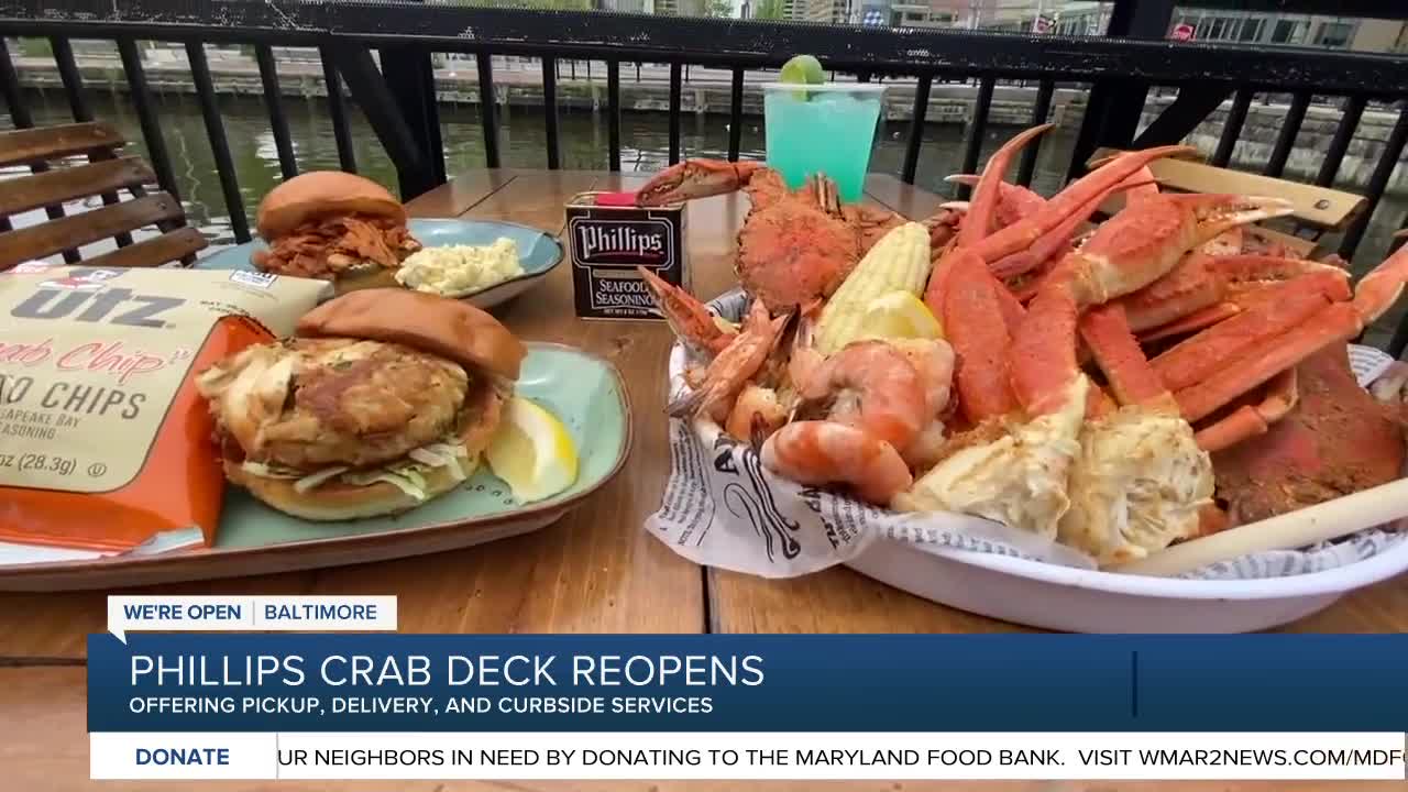 Phillips Crab Deck reopens, offering pickup, delivery, and curbside services