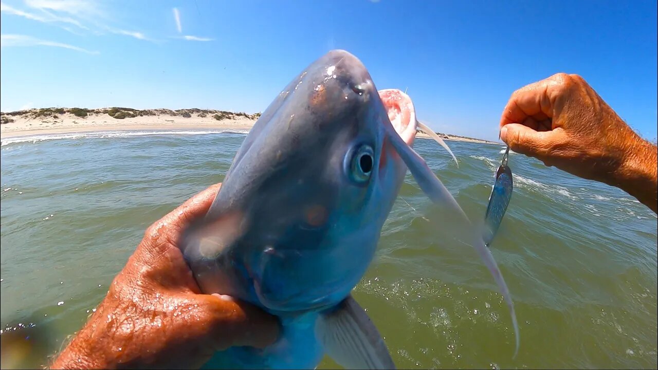 Throwing a SPOON for 90 miles Surf Fishing PINS