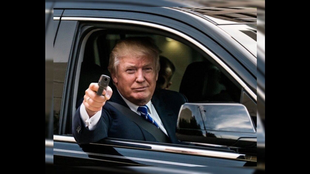 🤣"TRUMP GRABS SECRET SERVICE LIMOUSINE WHEEL MOVIE TRAILER"🤣