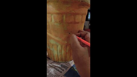 DIY Pot Painting/Pot Decoration using Acrylic Colour