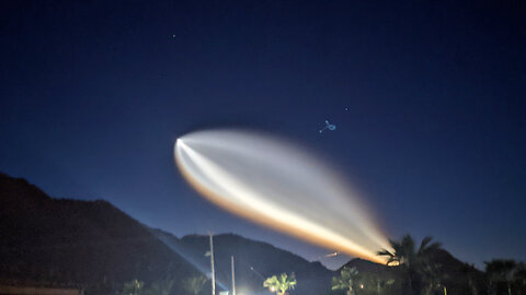 Starlink Launch Streaks Across Night Sky!