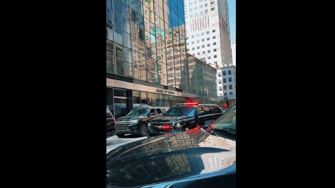 Trump departs Trump Tower to deliver remarks at the Economic Club of New York