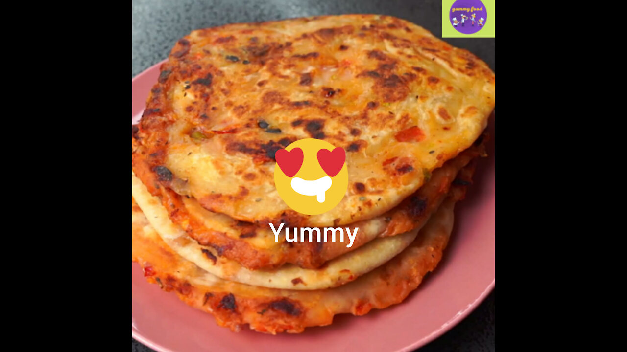 15 minute Pizza Paratha - Recipe Without Oven