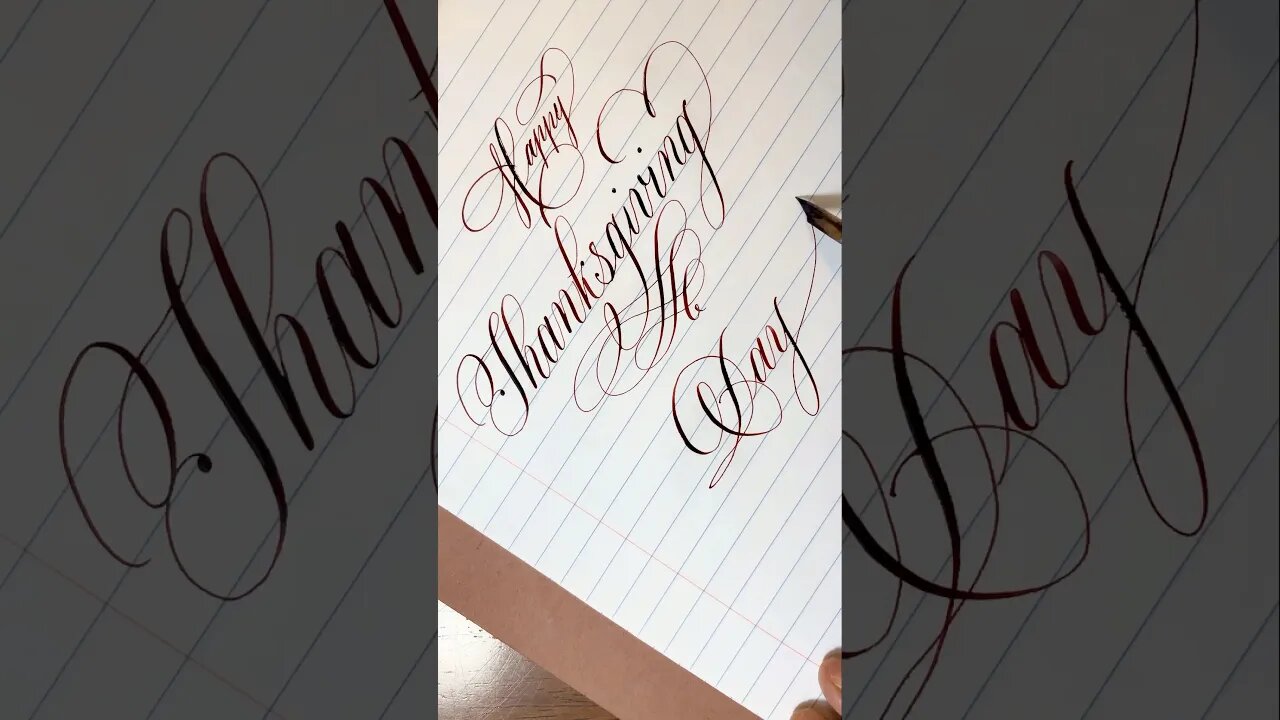 Calligraphy Words: thanksgiving #calligraphymasters #caligrapghy #handwriting