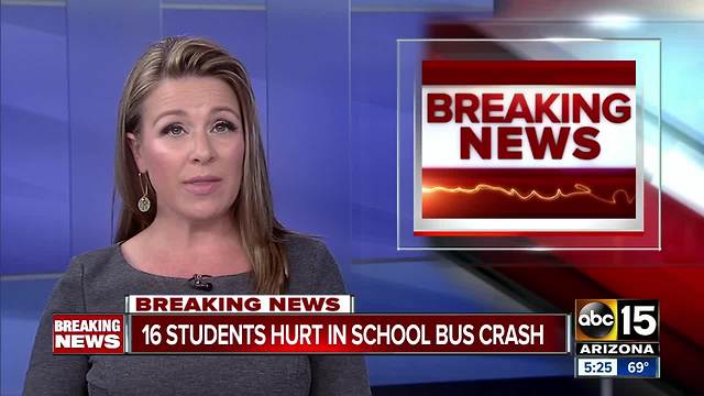 16 children treated after bus crash in Apache Junction