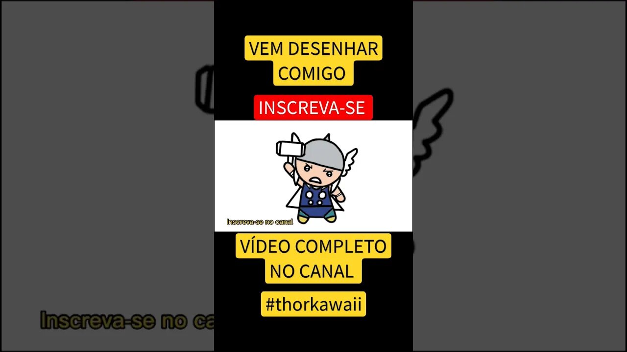 COMO DESENHAR THOR KAWAII FÁCIL #desenho #shorts #desenhofacil #desenholivre #desenhofofo