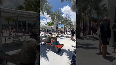 Walking at the port in Nassau Bahamas