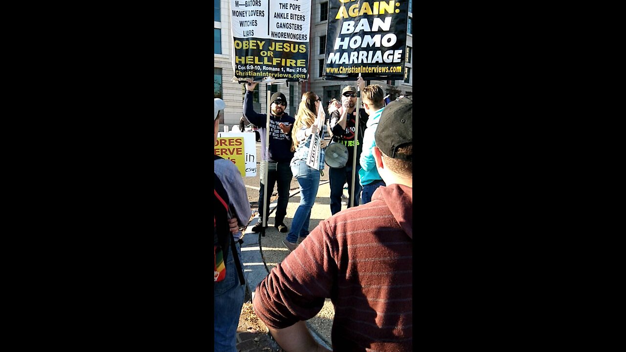 Fake Trump supporter at maga march