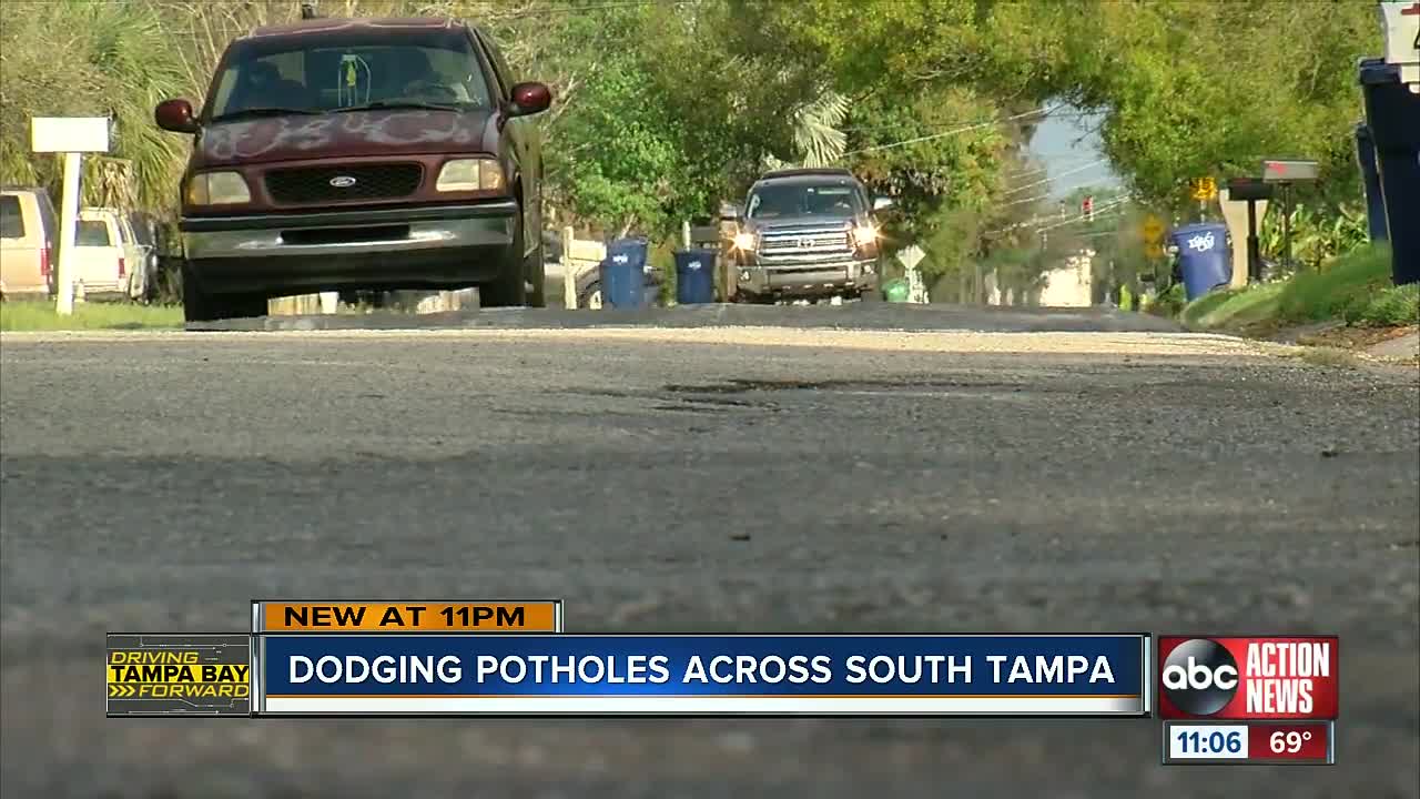 South Tampa neighbors asking for a smoother commute on pothole covered street