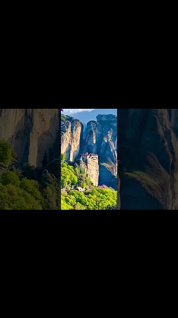 Meteora (Greek Μετέωρα, literally “middle of the sky”, “suspended in the air” or “high in the sky” l