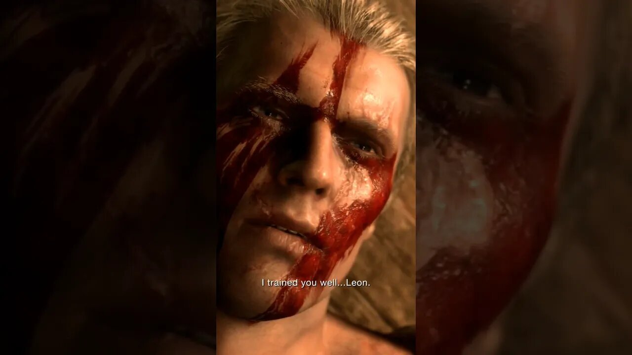 Leon kills Krauser sad death RE4 Remake #residentevil #residentevil4remake #residentevil4