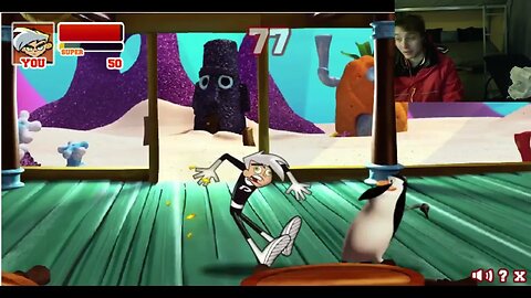 Rico The Penguin VS Danny Phantom In A Nickelodeon Super Brawl 2 Battle With Live Commentary