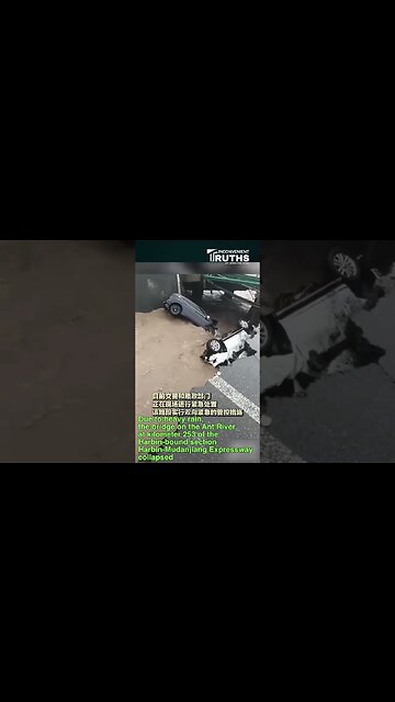 Bridge on Harbin-Mudanjiang Highway Collapses as Typhoon Doksuri Moves to the North of China