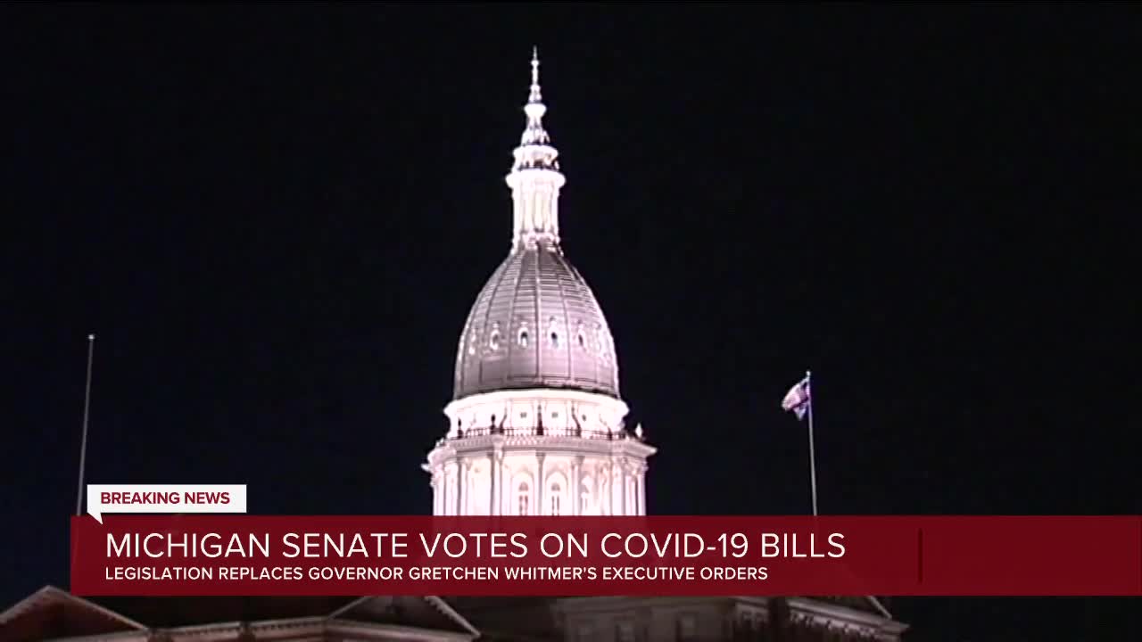 Michigan senate votes on COVID-19 bills