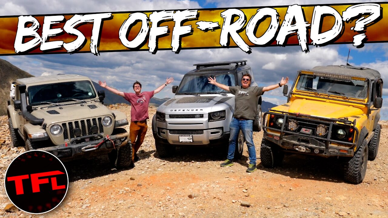 The Ultimate Off-Road Challenge - 2021 Land Rover Defender vs Classic Defender vs Jeep Gladiator!