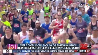 Locals take on Boston Marathon