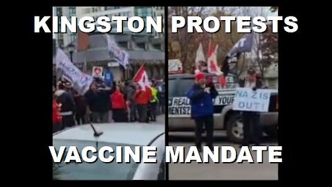 Protest Rally at Kingston City Hall for Freedom from Vaccine Mandates & Media Lies | Nov 14th 2021