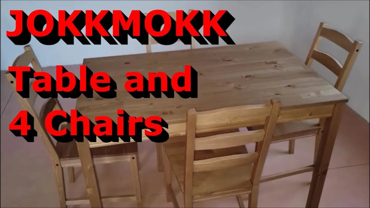 JOKKMOKK Table and 4 chairs with Antique Stain - Assemble & Review