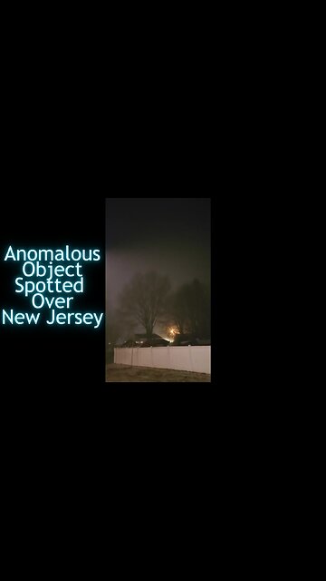 An Anomalous stationary object caught on camera yesterday over New Jersey